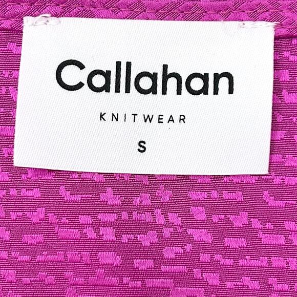 Callahan Knitwear Revolve Fuchsia Jacquard Sami Mini Dress NWT - Picture 10 of 12